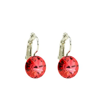 Earrings crystal stone 11mm - Padparadscha