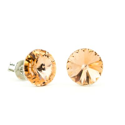 Ear Stud Crystal Stone 8mm - Colorado chiaro