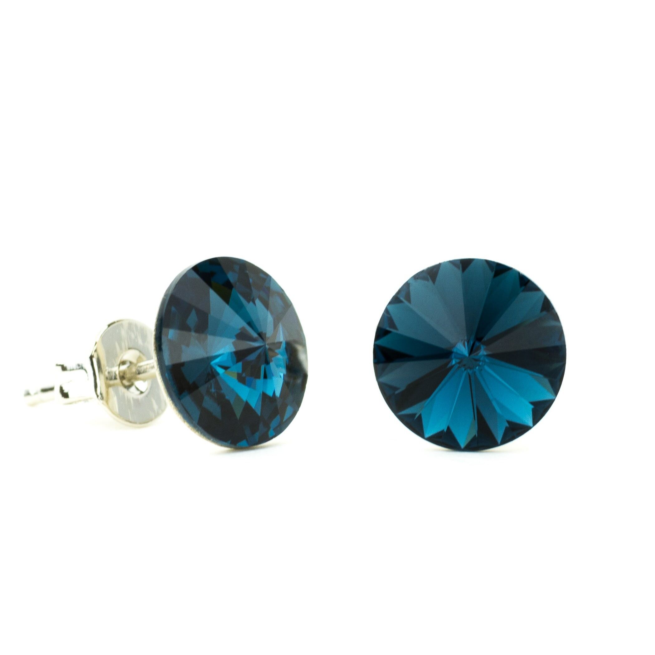 Pendientes de botón piedra cristal 8mm - Montan