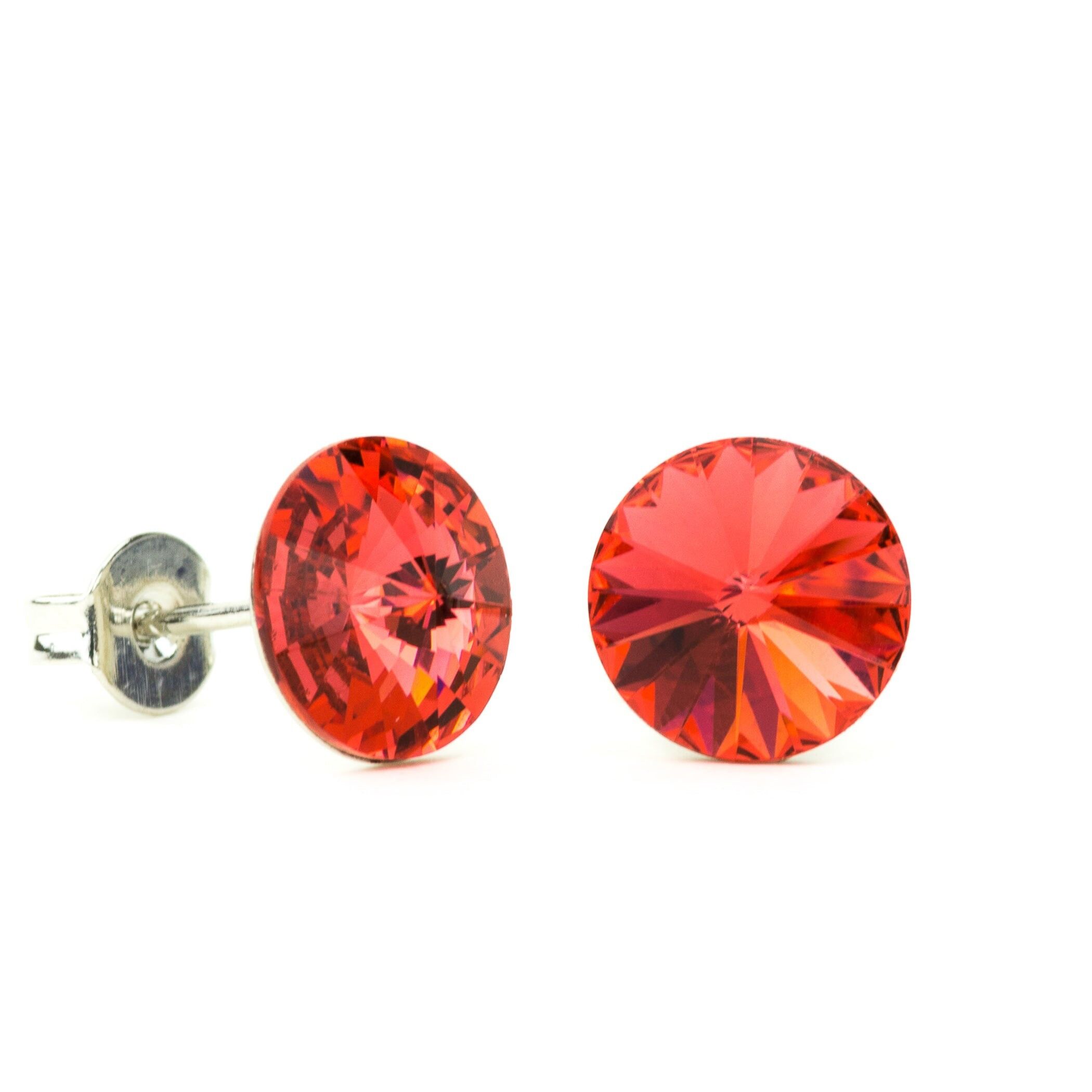 Pietra di cristallo a bottone 8mm - Padparadscha