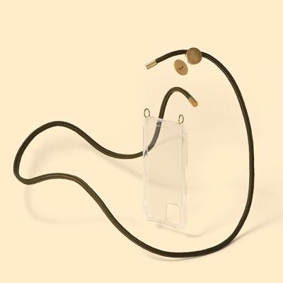Knok custom case + cord (olive)