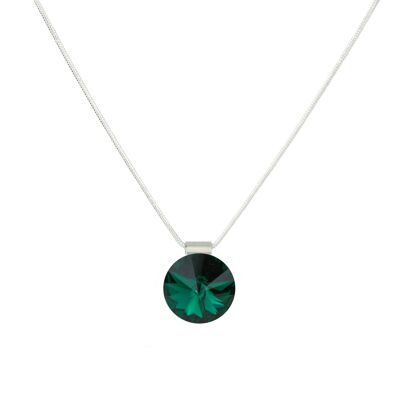 Pendant crystal stone 14mm - Emerald