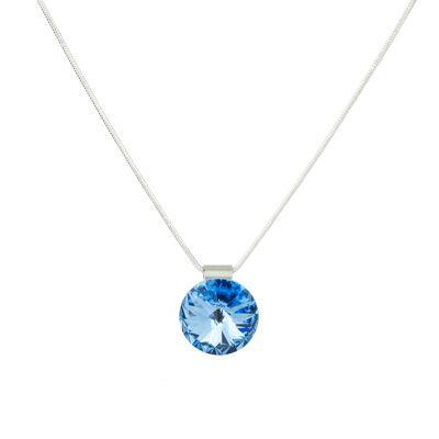 Pendant crystal stone 14mm - light sapphire