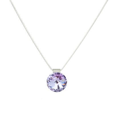 Colgante piedra cristal 14mm - Violeta
