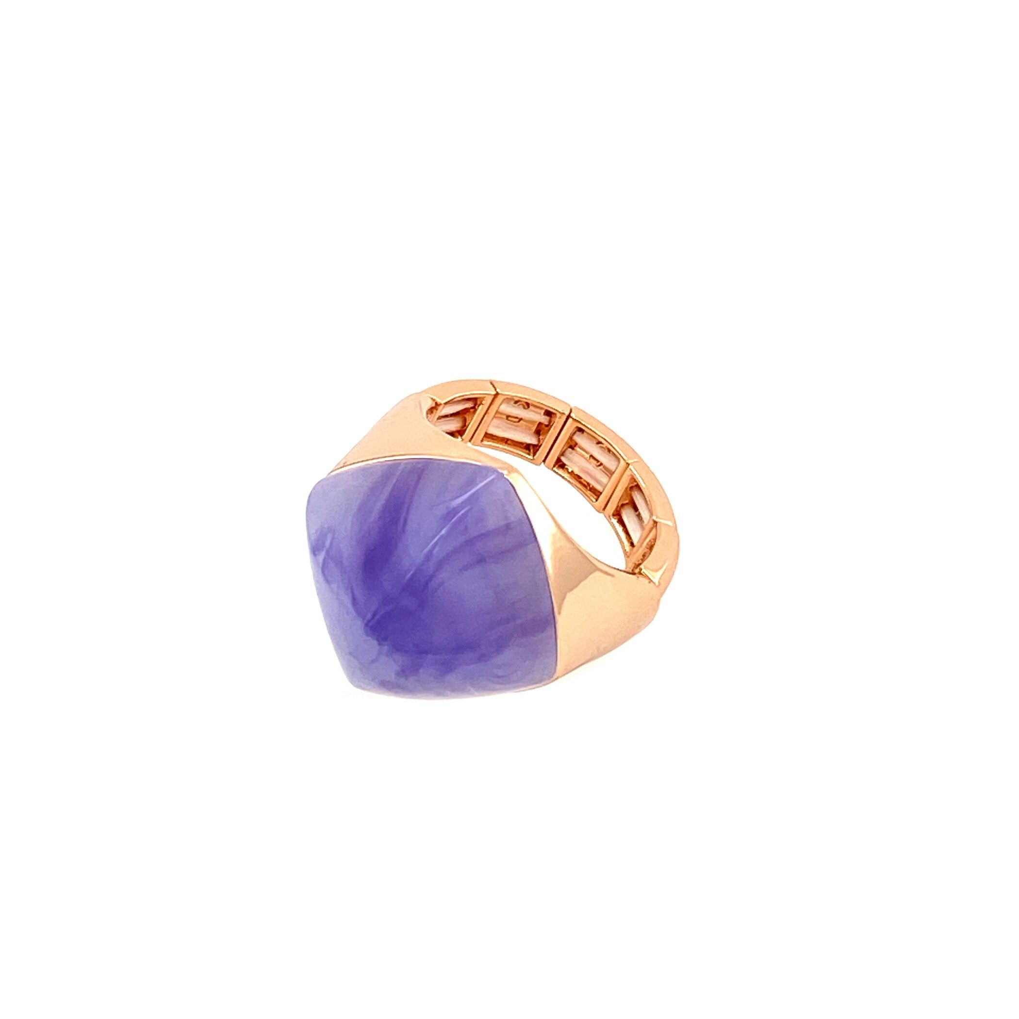 Bague or rose / violet