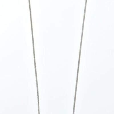 Long chain silver-plated brushed 75cm