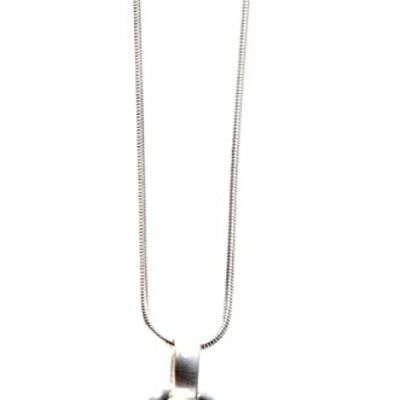 Long chain silver-plated brushed 70cm