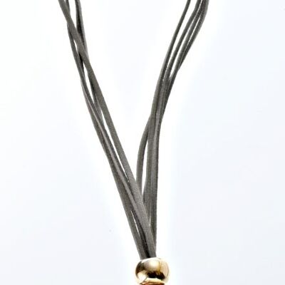 Long chain rose gold plated gray 70cm