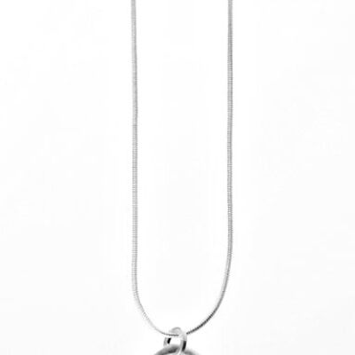 Cadena larga oxi-plata plata vieja 70cm