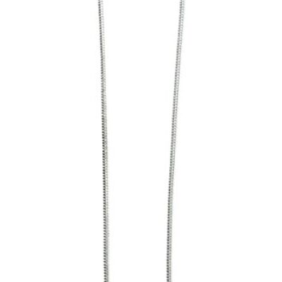 Long chain rhodium-plated matt 75cm