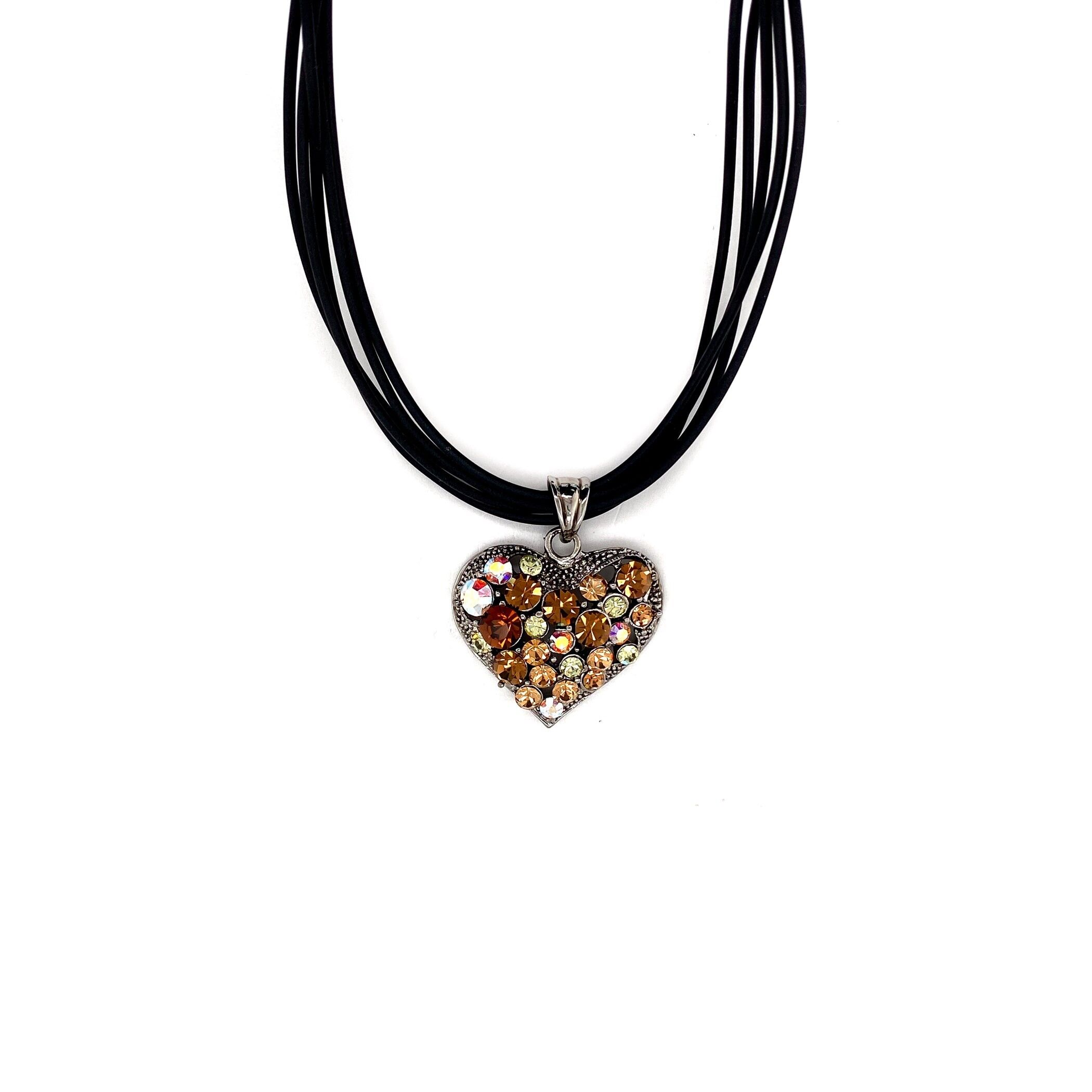 Collana rodiata marrone