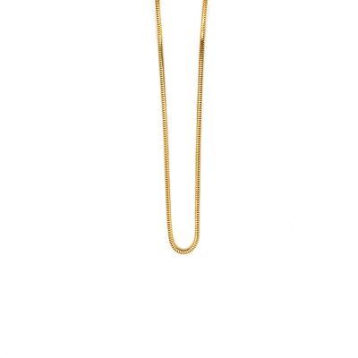 Cadena de serpiente bañada en oro, 50 cm, grosor 1,9