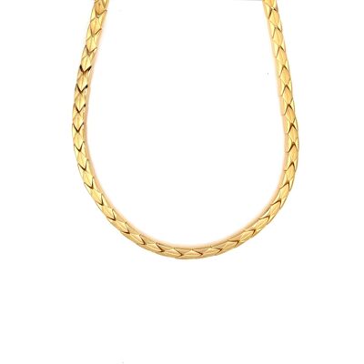 Necklace, matt gold-plated