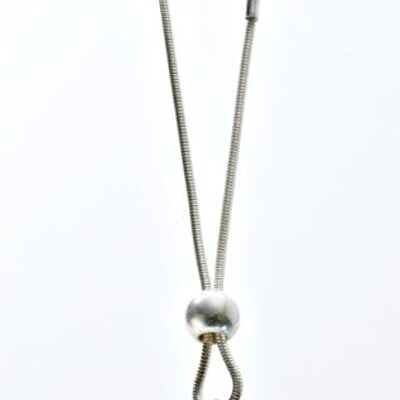 Long chain oxi-silver old silver 75cm