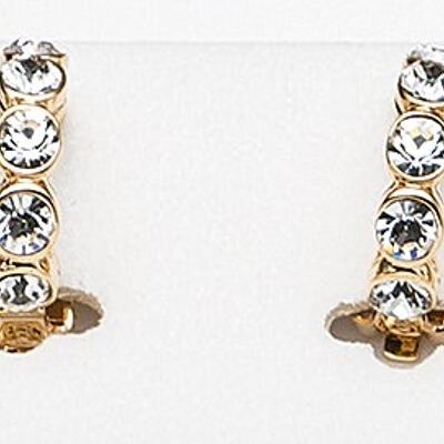 Gold-plated clip-on earrings