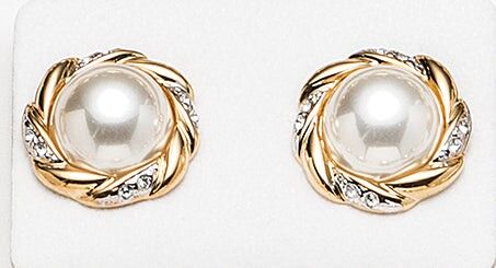 Ohrclips Bi-Color    Perle