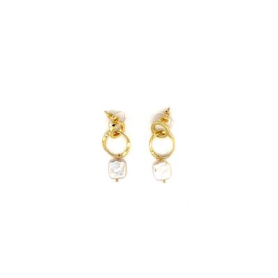 Gold-plated ear studs