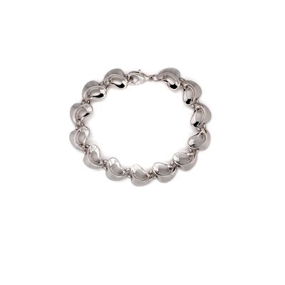 Bracelet rhodium-plated matt