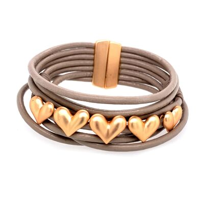 Bracelet magnetic clasp rose gold plated