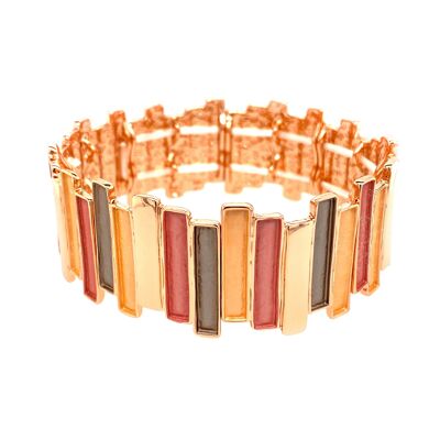 Armband elastisch rosévergoldet  zimt