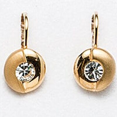Earrings gold-plated matt