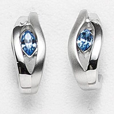 Studs rhodium-plated blue