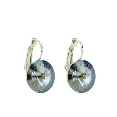 Earrings crystal stone 14mm - Crystal Blue Shade