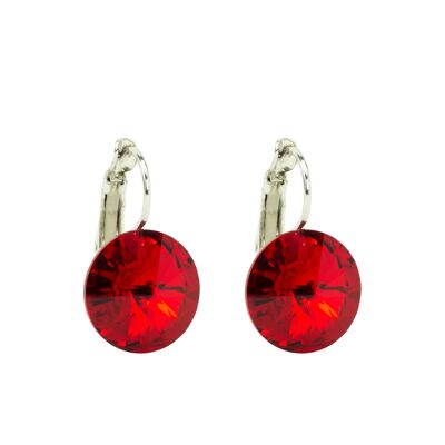 Earrings crystal stone 14mm - Light Siam