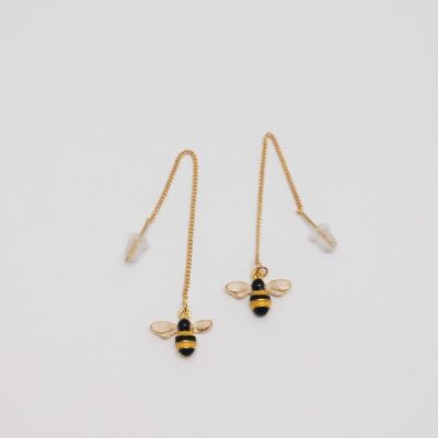 Yellow gold plated ear studs