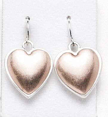 Ganci per le orecchie placcati oro rosa spazzolato