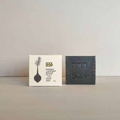Rosemary & Activated Charcoal Olive Oil Soap Bar 115g