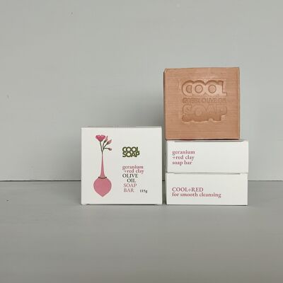 Geranium & Red Clay Olive Oil Soap Bar 115g
