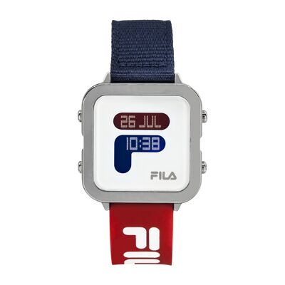 Fila-38-6088-106 - Fila Unisex-Digitaluhr - Armband aus Silikon und Nylon