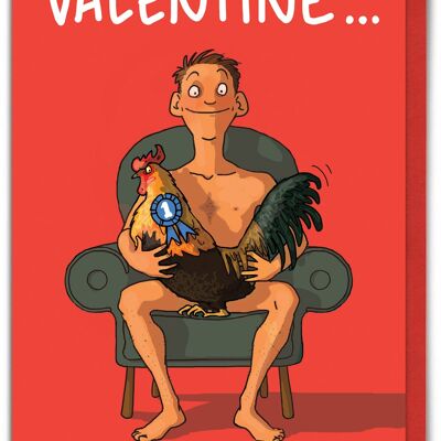 Prize Winning Cock Funny Valentines Card