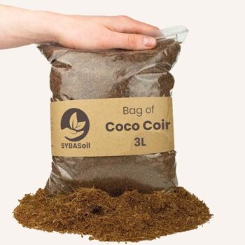 Coco Coco | 3L | Pas de tourbe | Engrais organique | Mélange de terre | Sol végétal 2