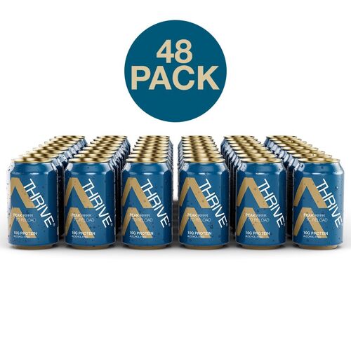 Thrive – Peak Beer Cans – Alcohol Free – Protein Packed – All Natural Ingredients – 48-Pack