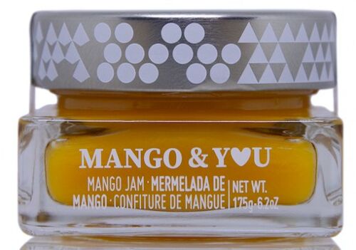 Mermelada ecológica artesanal de mango 85% fruta 175g. Contenido reducido de azúcar.