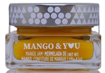 Confiture artisanale de mangue bio 85% fruits 175g. Teneur réduite en sucre. 1