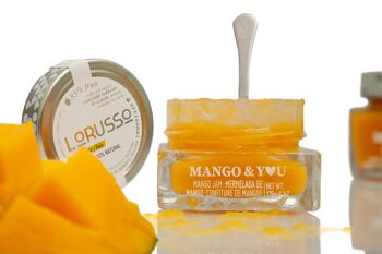 Confiture artisanale de mangue bio 85% fruits 175g. Teneur réduite en sucre. 5