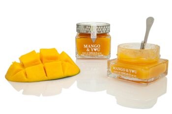 Confiture artisanale de mangue bio 85% fruits 175g. Teneur réduite en sucre. 6