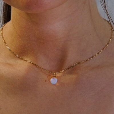 SATIN collier opalite or