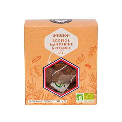 Infusion Rooibos Mandarine et Orange Bio (sachets mousseline)