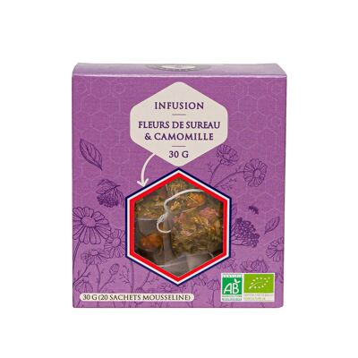 Organic Elderflower and Chamomile Infusion (muslin sachets)