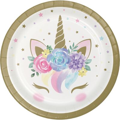 Unicorn Baby Paper Lunch Plates Robuster Stil