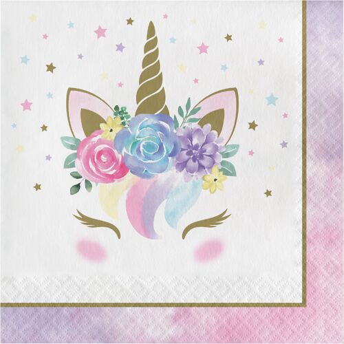 Unicorn Baby Lunch Napkins 2 ply