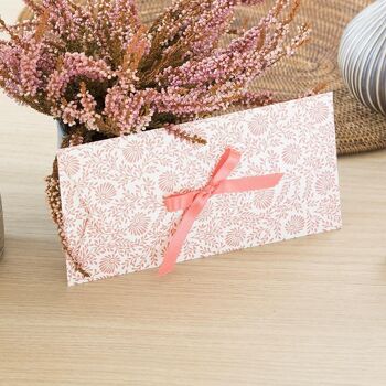 MAUD enveloppe cadeau réutilisable - Rose Fleur 1