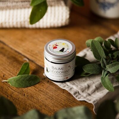 Deodorant balm with essential oils