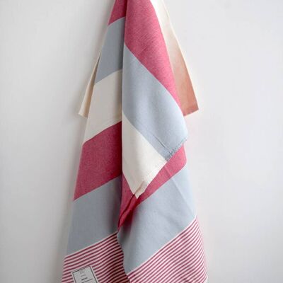 Red Grey Balat Turkish Towel