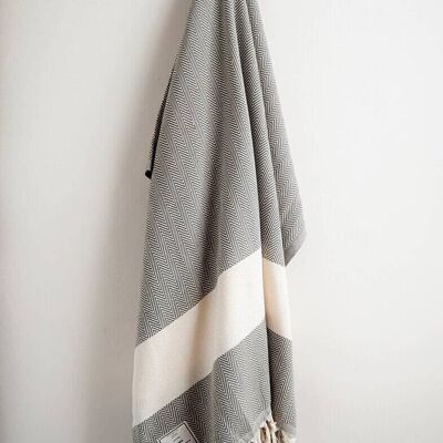 Khaki Green Herringbone Turkish Towel