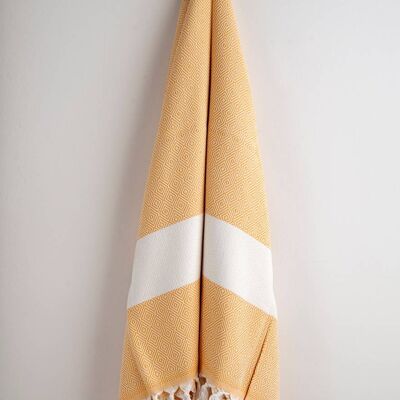 Mustard Yellow Diamond Turkish Towel